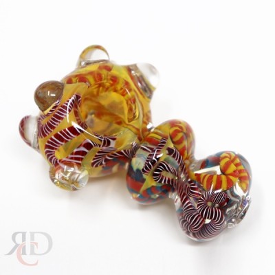 GLASS PIPE 3 BALL MARBLE PIPE MIX COLOR GP6541 1CT